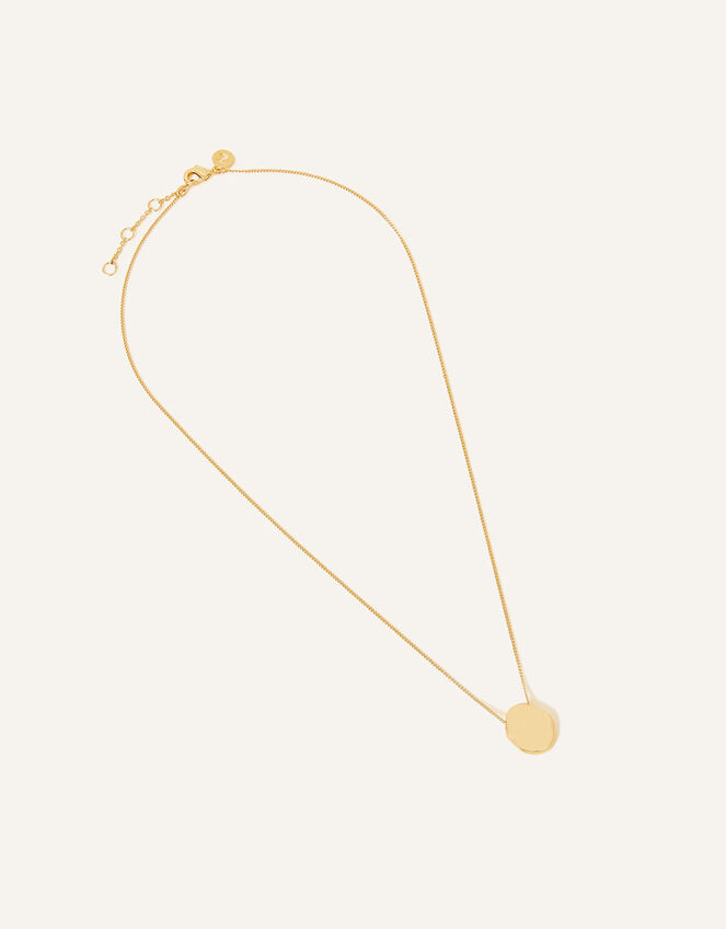 14ct Gold-Plated Organic Shape Pendant Necklace | Gold Plated ...