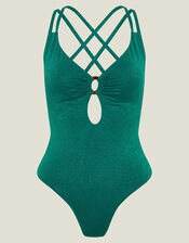 Shimmer Swimsuit, Green (GREEN), large