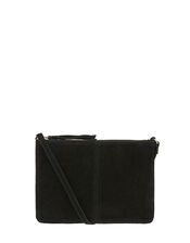 Leather and Suede Cross-Body Bag, , large