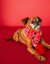 Love Christmas Fair Isle Dog Scarf, Red (RED), large