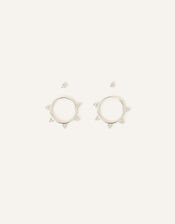 Sterling Silver Bobble Stud and Hoops Set of Two, , large