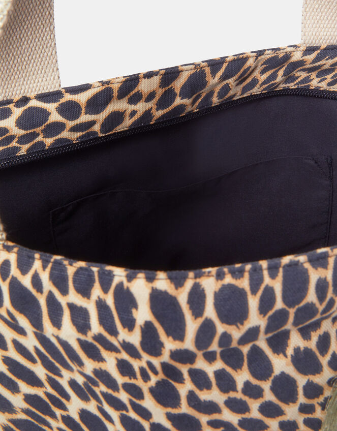 Leopard Print Beach Tote Bag, , large