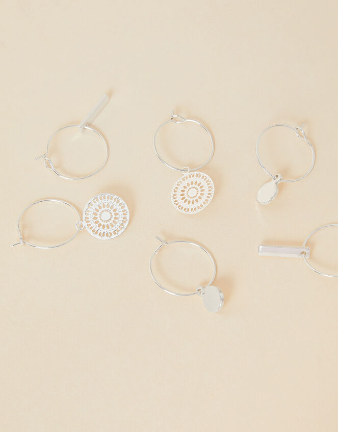 Filigree Hoop Earrings Set of Three, , large