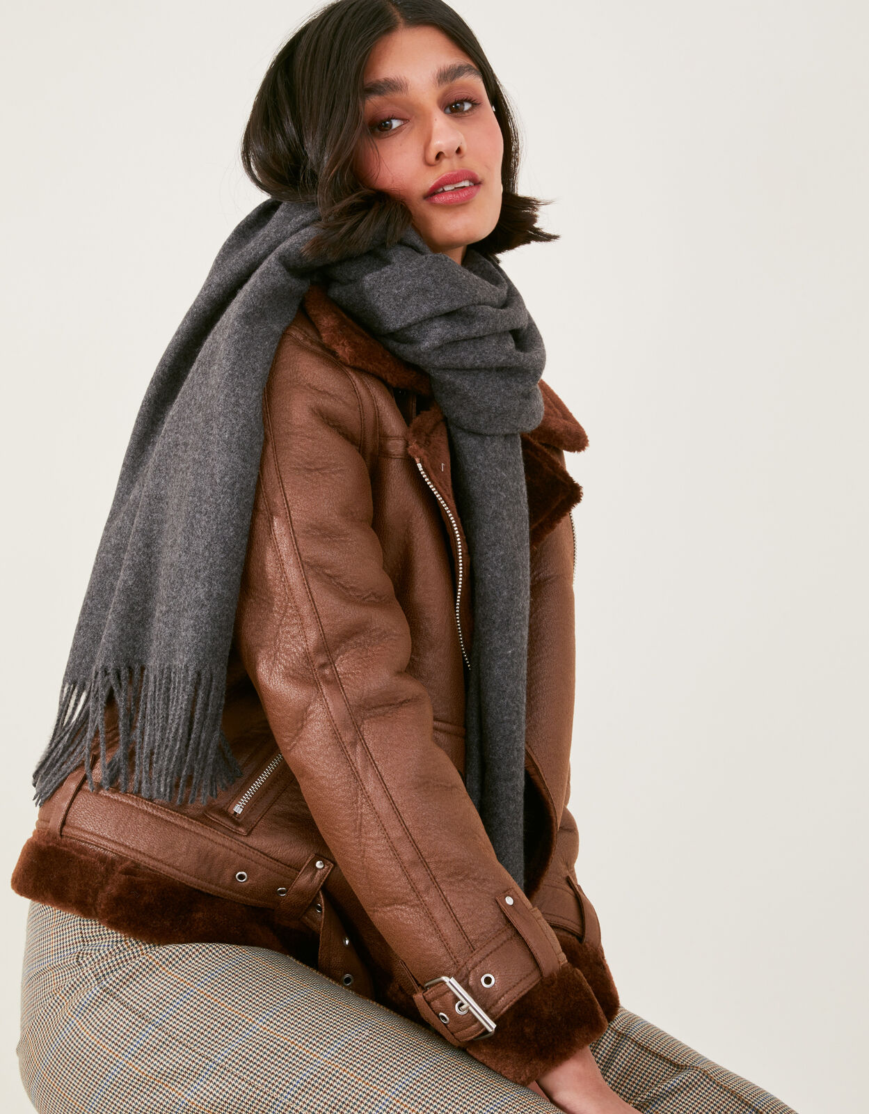 Super Soft Blanket Scarf Grey Blanket scarves Accessorize UK