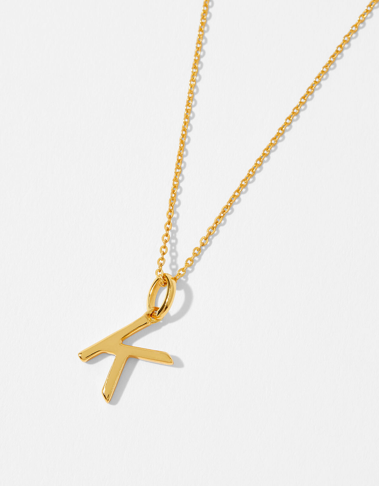 Initial k necklace gold clearance