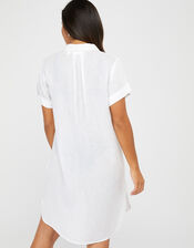Beach Shirt Dress in LENZING™ ECOVERO™, White (WHITE), large