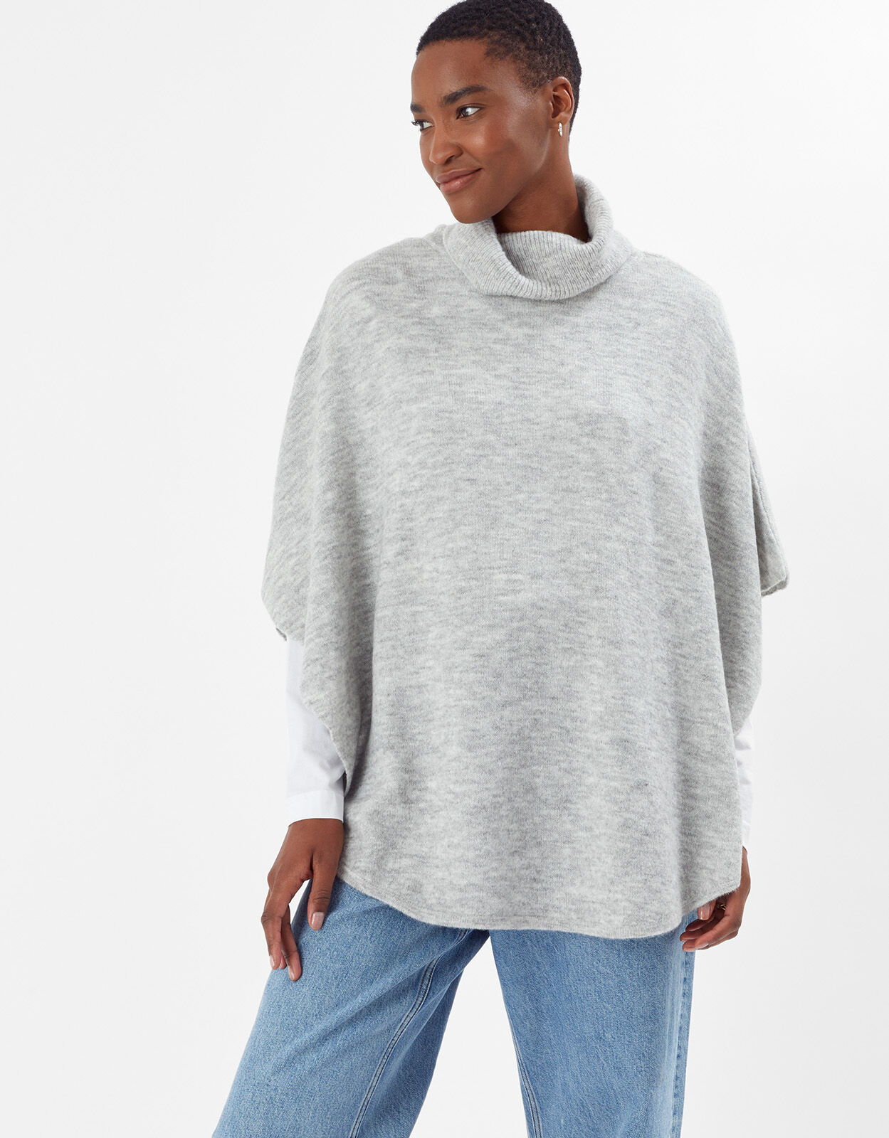 Grey deals poncho sweater