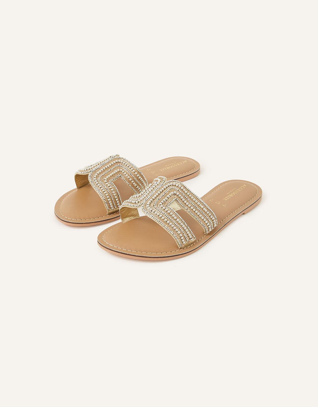 Accessorize gold shop sandals