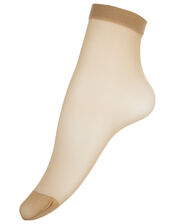 Footsie Socks Set of Three, Nude (NUDE), large