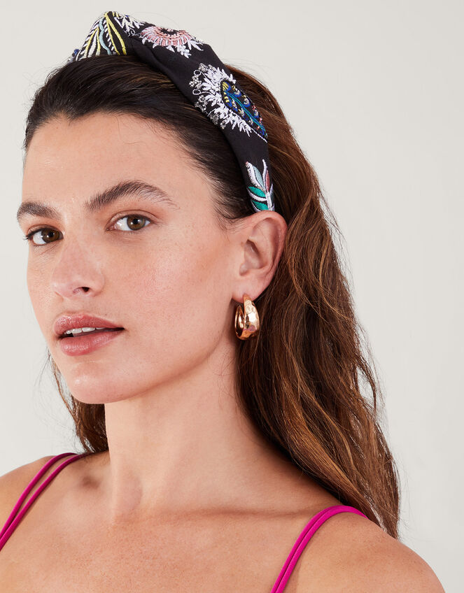 Paisley Embroidered Headband, , large