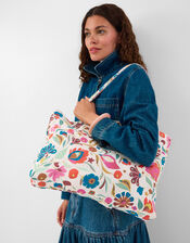 Floral Print Shopper Bag, , large