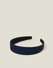 Thick Denim Headband, Blue (NAVY), large
