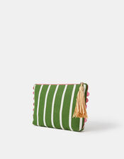 Raffia Starfish Stripe Pouch, , large