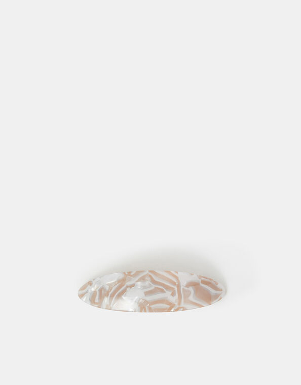 Pearl Resin Barrette Hair Clip, , large