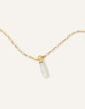 14ct Gold-Plated Beaded Pearl Necklace, , large