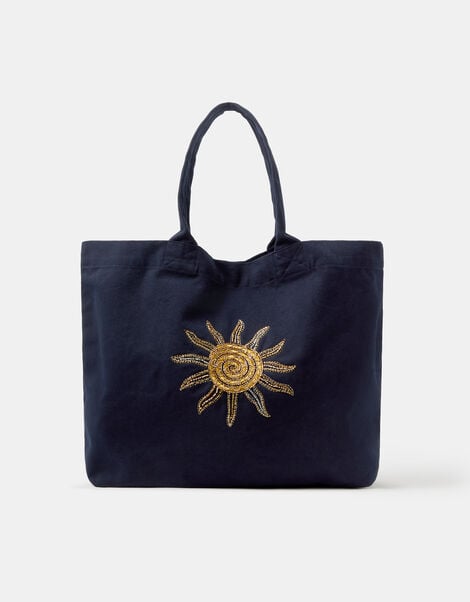 Sun Embellished Shopper Bag, , large