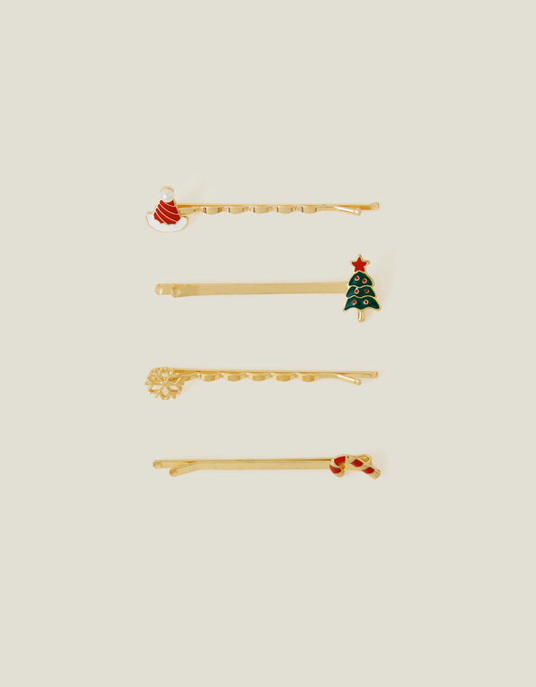 Christmas Hair Slides 4 Pack, , large