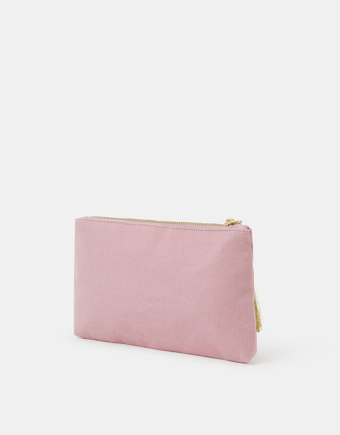 Sun Embellished Zip Pouch, , large