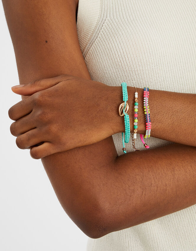 3-Pack Shell Beaded Mix Bracelets, , large