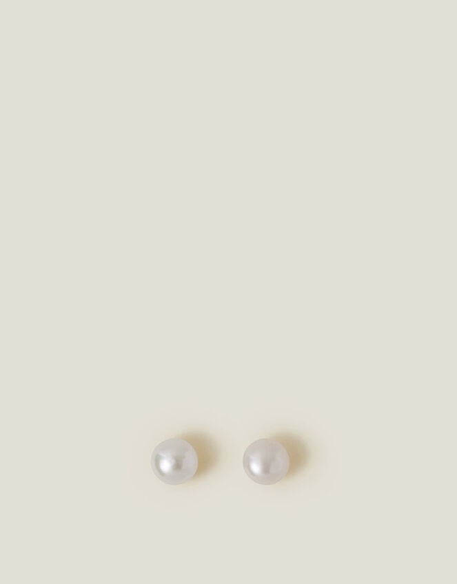 Sterling Silver Freshwater Pearl Studs, , large