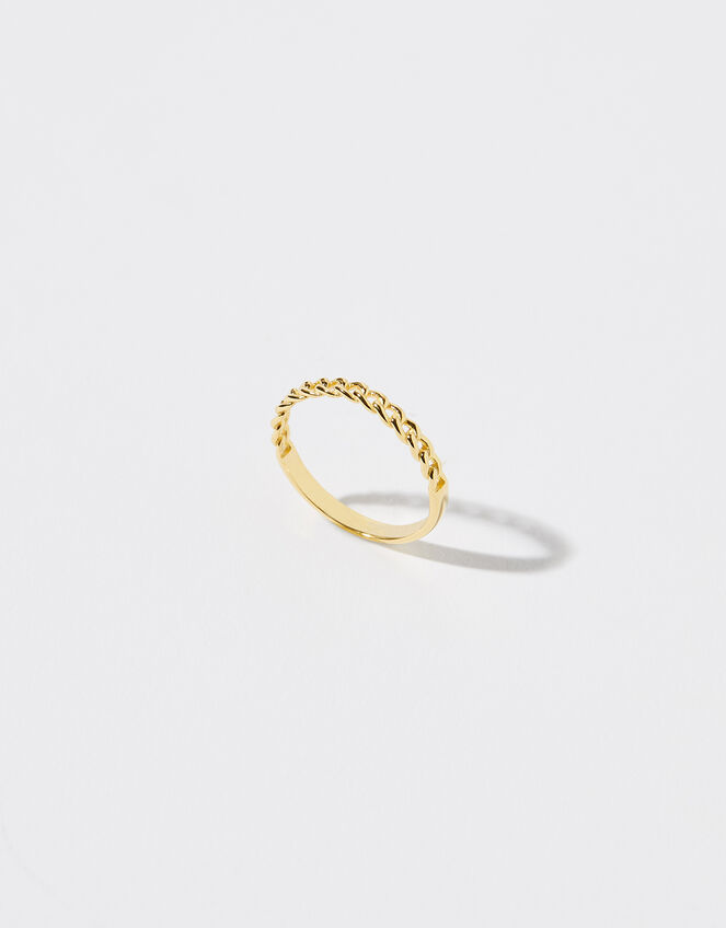 Gold Vermeil Curb Links Ring, Gold (GOLD), large