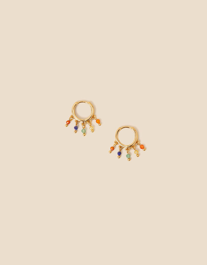 14ct Gold-Plated Charm Bead Earrings, , large