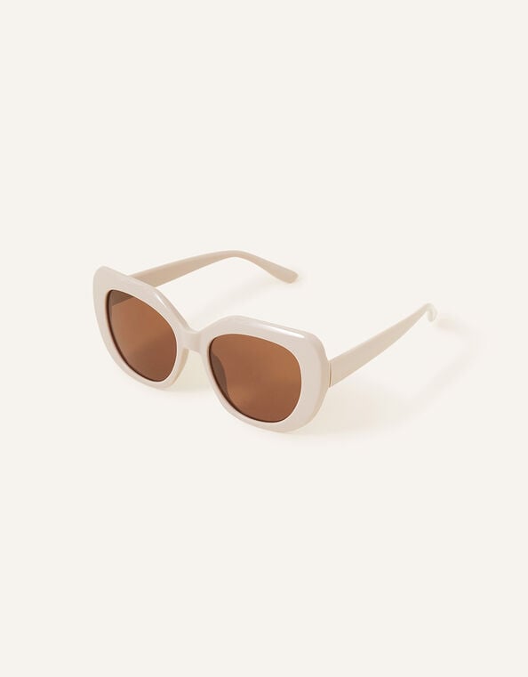 Oversized Soft Cateye Sunglasses, , large