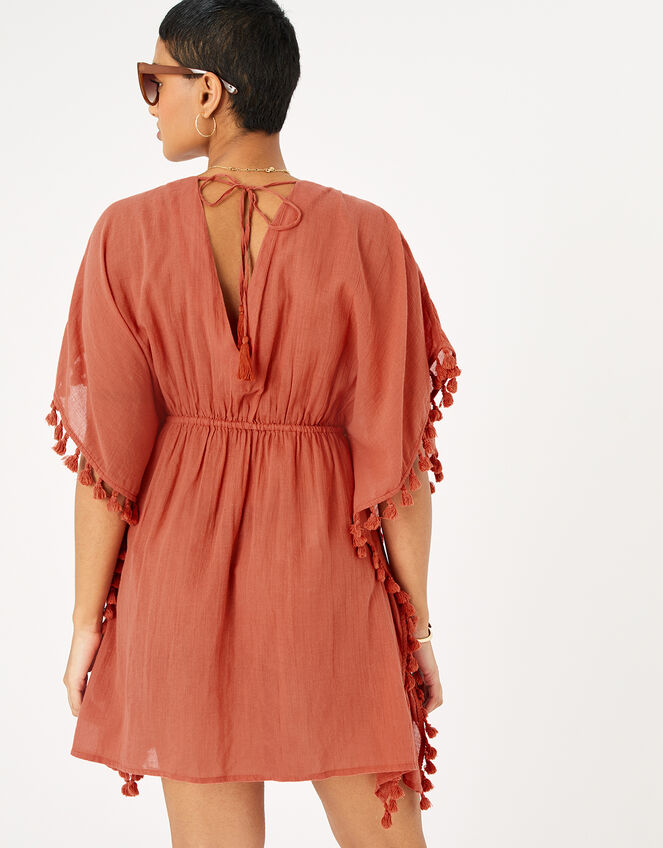 Becci Kaftan in Organic Cotton, Orange (RUST), large