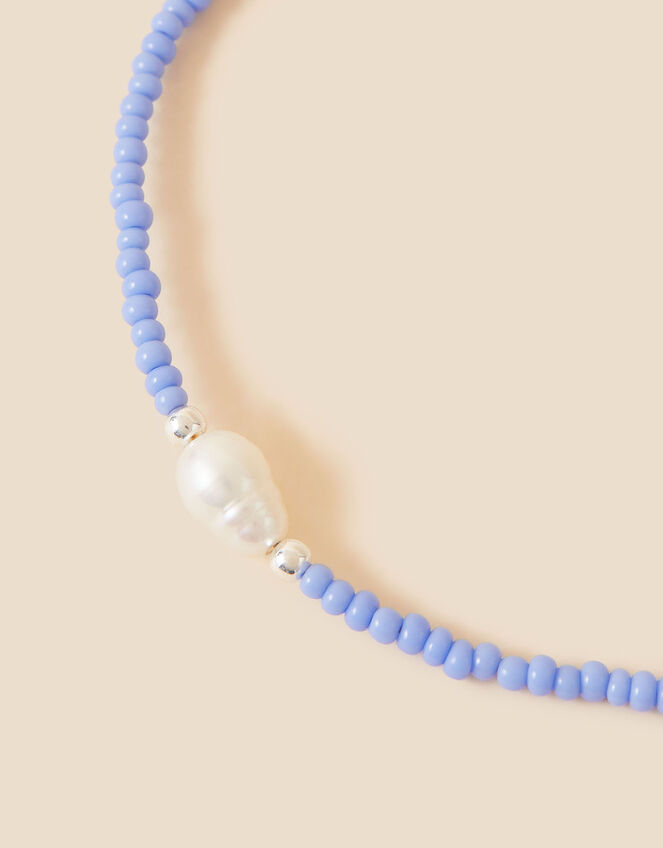 Recycled Sterling Silver Pearl Beaded Bracelet, , large