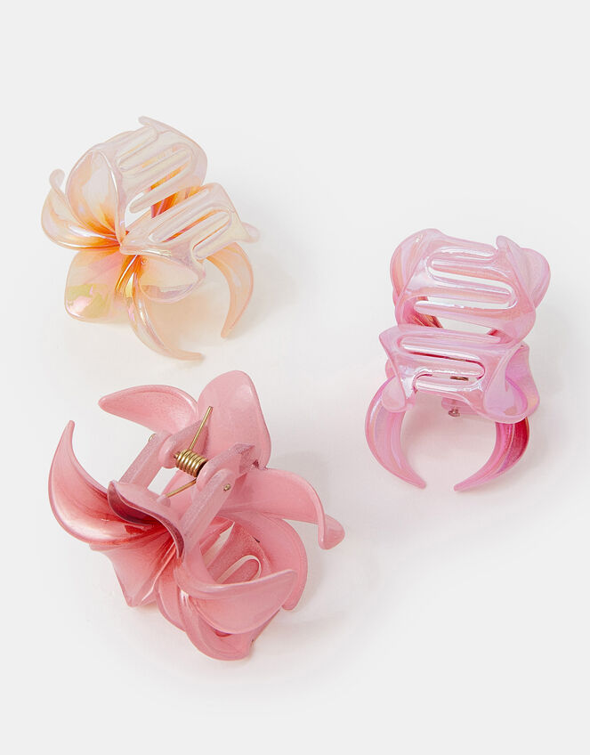 3-Pack Tropical Flower Claw Clips, , large