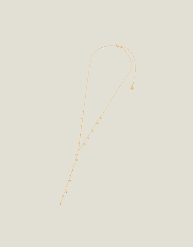 14ct Gold-Plated Disc Y-Necklace, , large