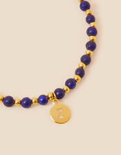 14ct Gold-Plated Healing Stone Lapis Lazuli Bracelet, , large