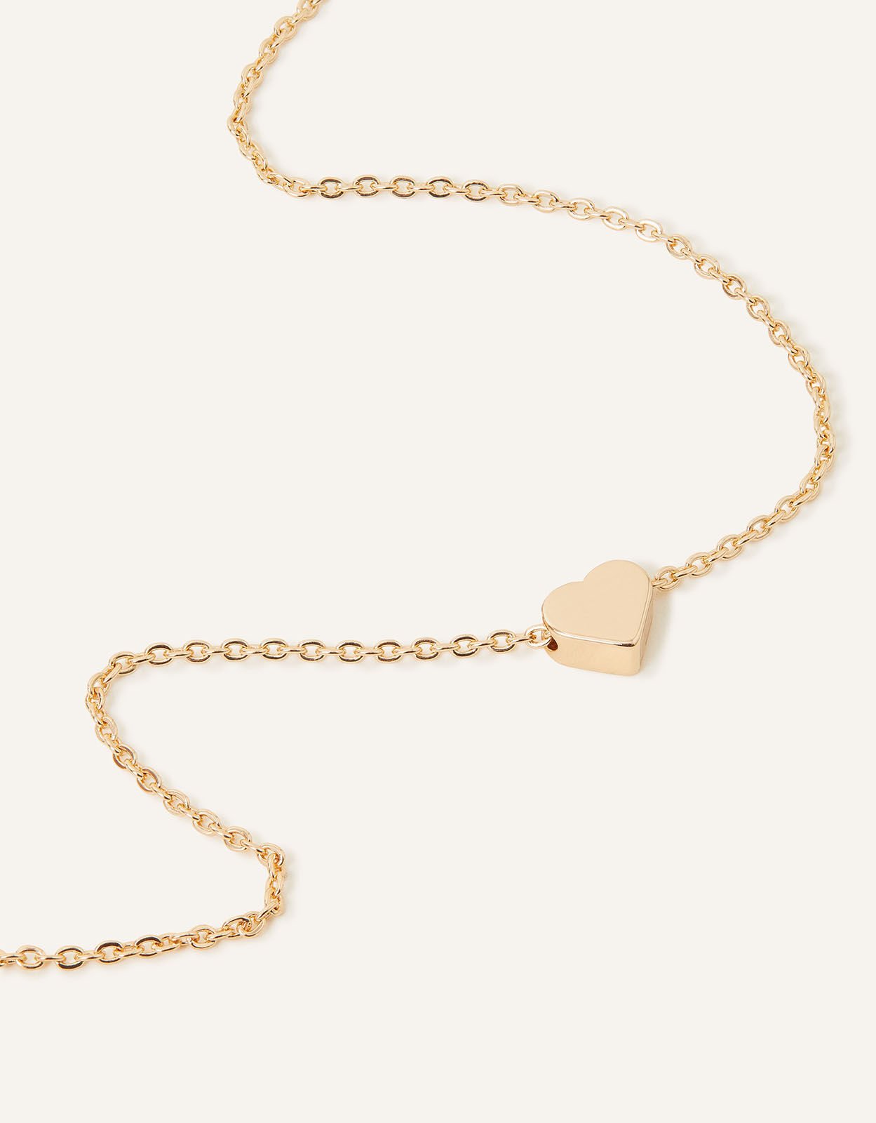 Solid Heart Pendant Necklace