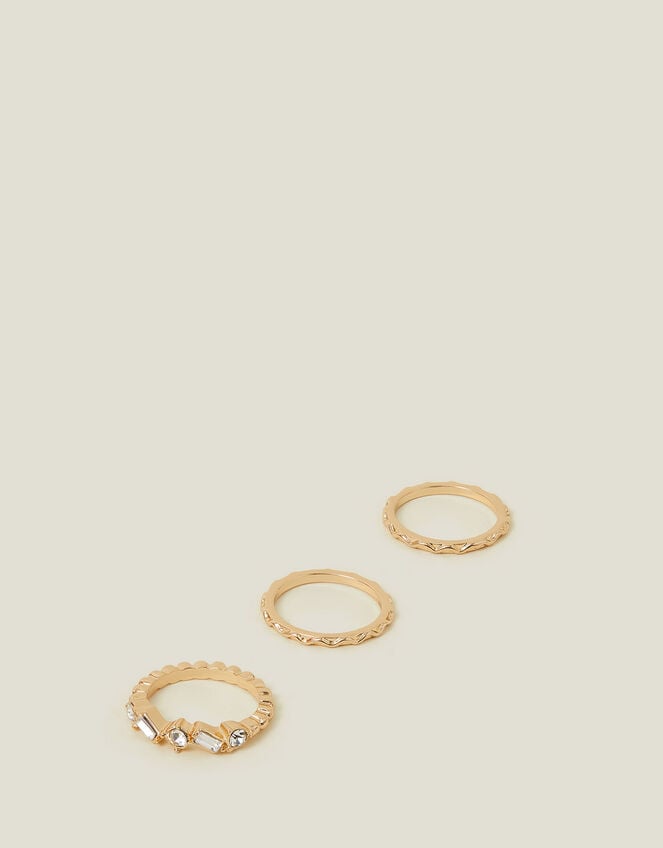 3-Pack Aztec Rings, Gold (GOLD), large