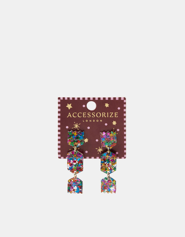 Christmas Cracker Drop Earrings, , large