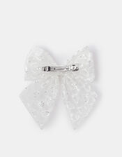 Girls Sequin Mesh Bow Barrette Hair Clip, , large