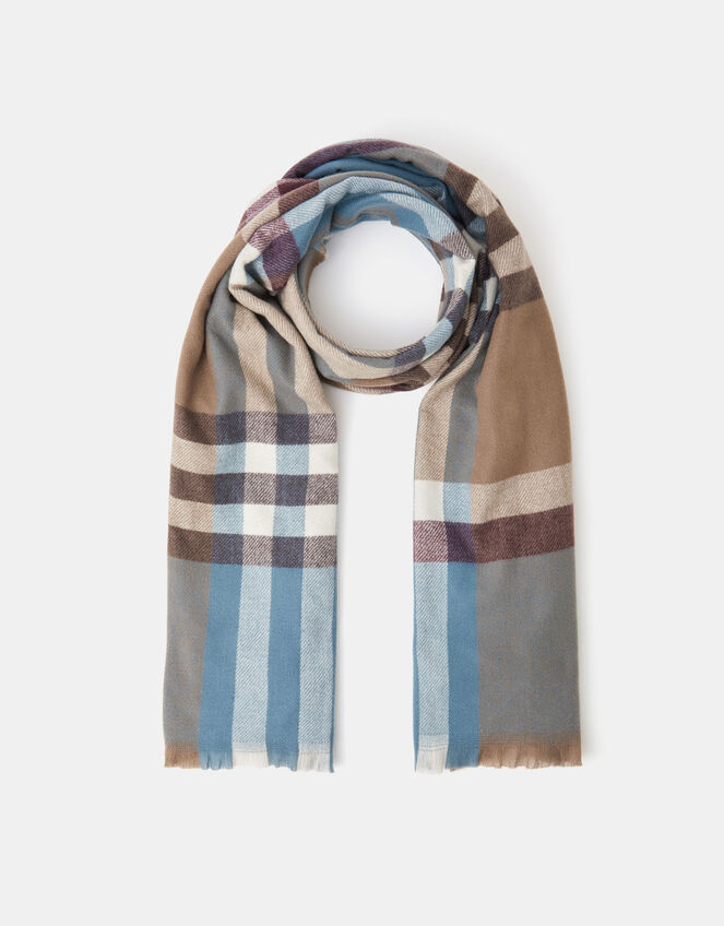 Check Print Blanket Scarf, , large