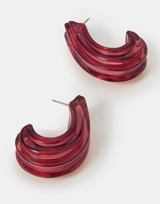 Extra Chunky Resin Hoop Earrings, , large
