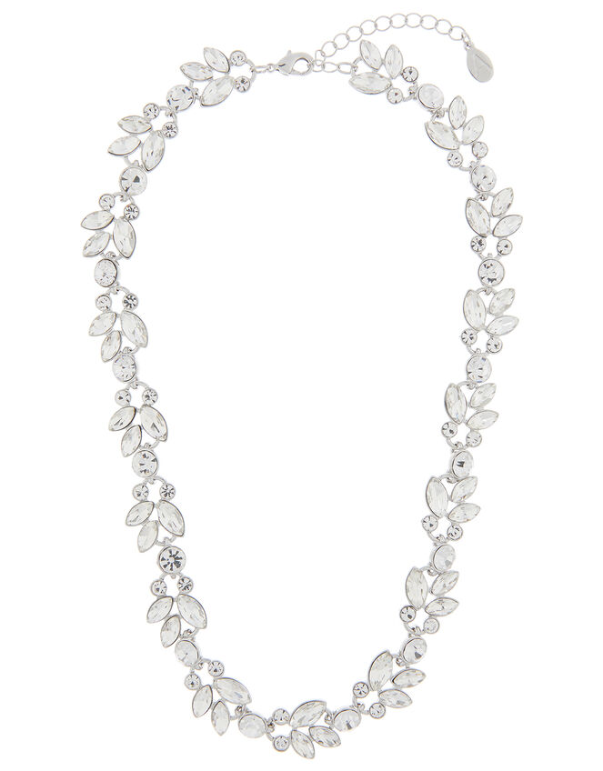 Harriet Crystal Flower Collar Necklace, , large