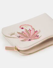 Embroidered Palm Tree Coin Purse, , large