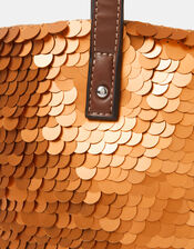 Sequin Woven Beach Bag, , large