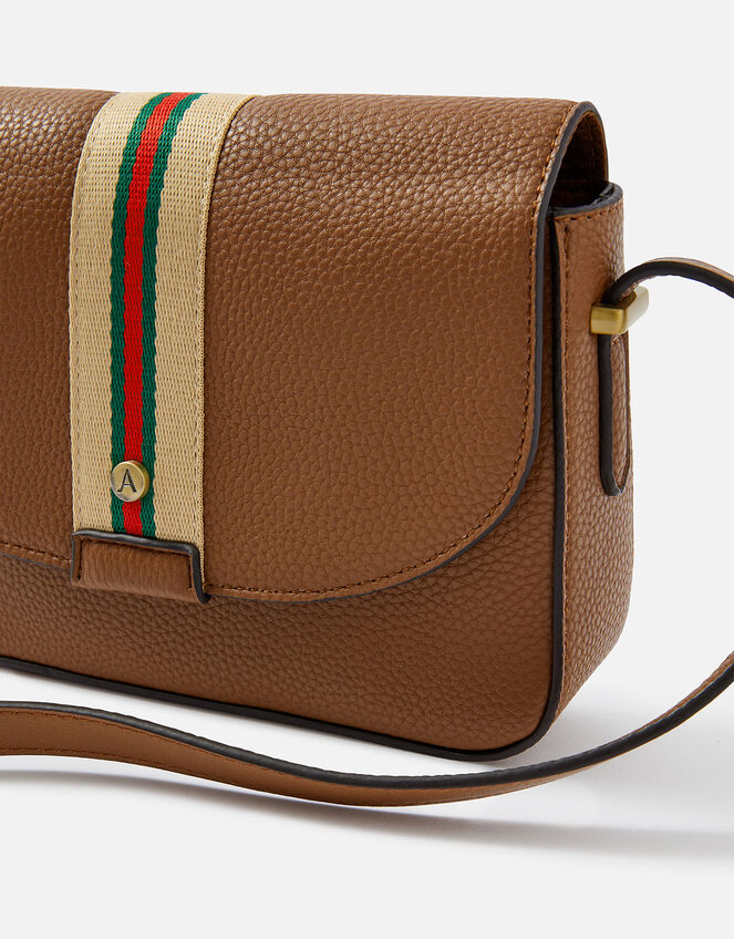 Webbing Cross-Body Bag, Tan (TAN), large