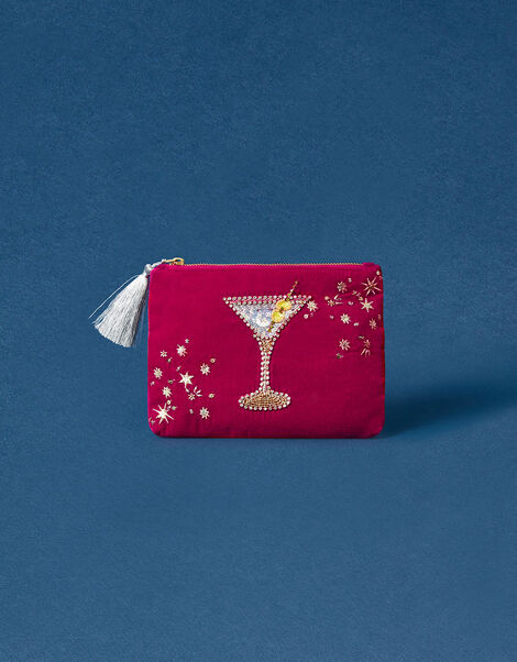 Small Velvet Cocktail Pouch, , large