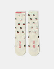 Cherry Print Socks, , large