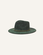 Chenille Packable Fedora, Green (GREEN), large