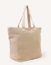 Orange and Lemon Embroidered Tote Bag, , large