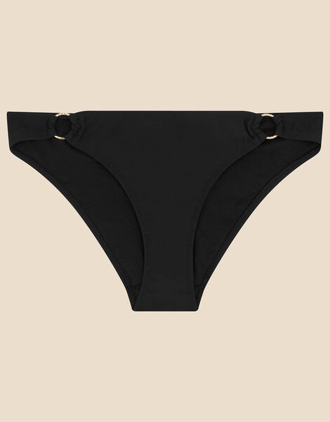 Ring Detail Bikini Bottoms Black, Black (BLACK), large