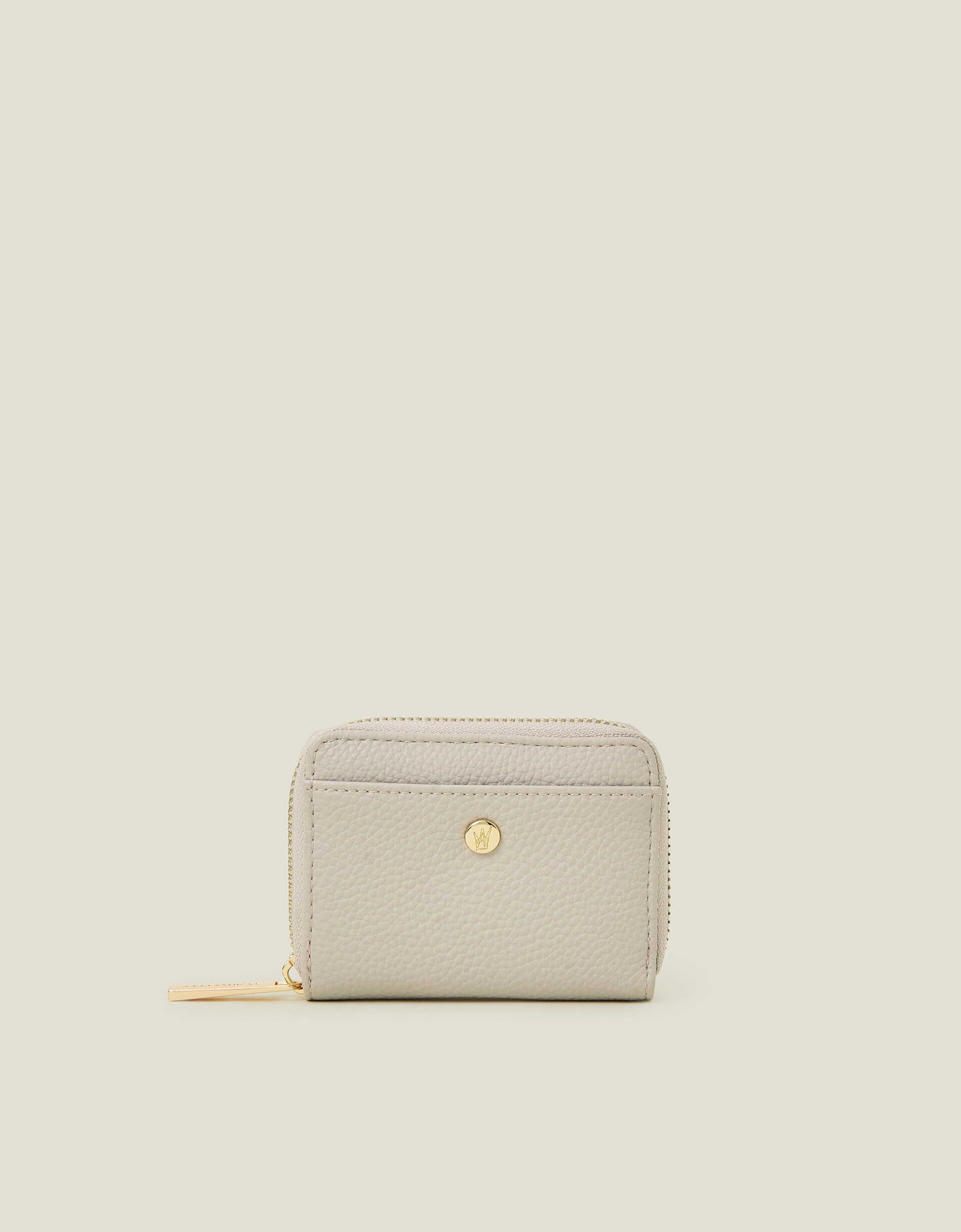 Mini Faux Leather Purse Cream