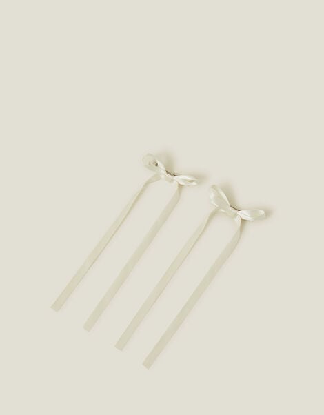 2-Pack Mini Bow Clips, Cream (CREAM), large
