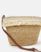 Jute Fringe Crossbody Bag, , large